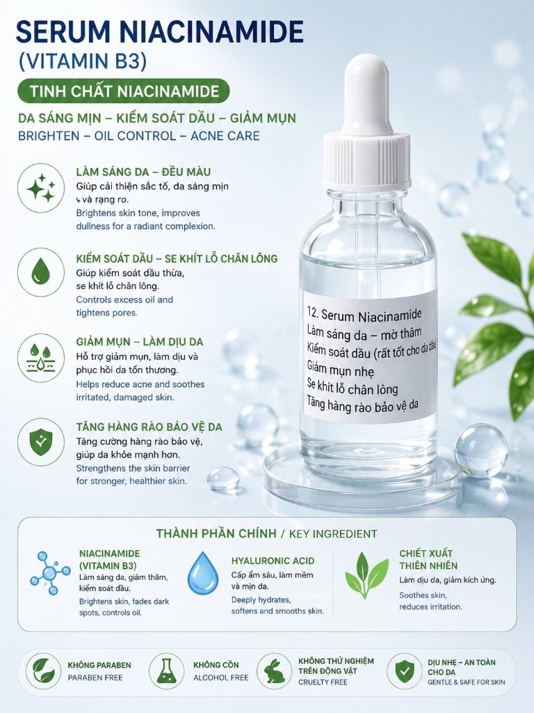 Tinh Chất Niacinamide (Vitamin B3)